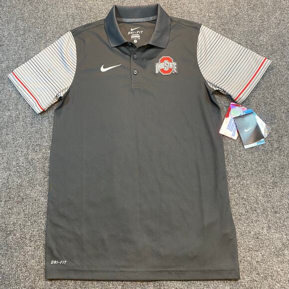 Nike Other - Brand New Nike Ohio State Buckeyes Football Polo Shirt Black Men's Size Small